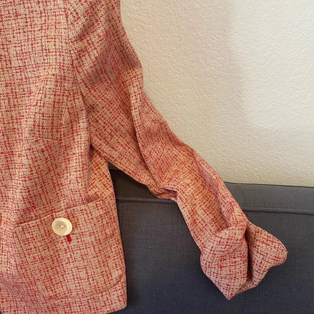 J.‎ Jill Pink Sprint Print Jacket SZ 6